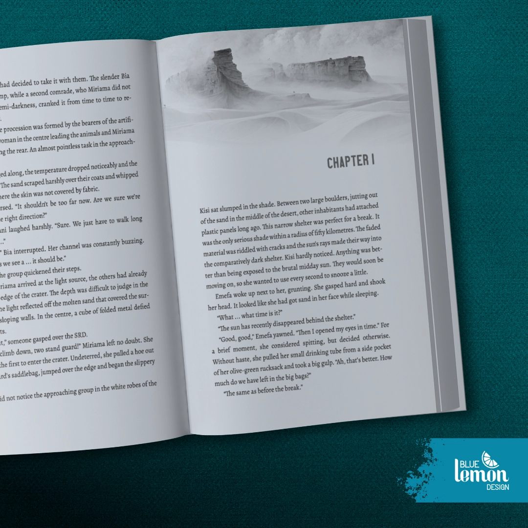 Typesetting of open book